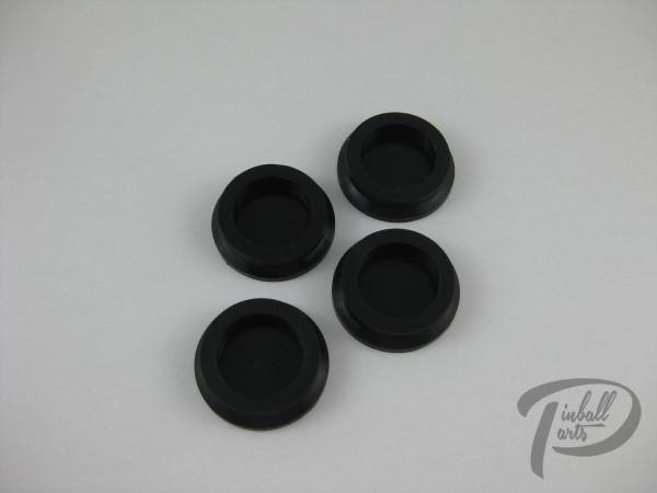 4 Silikon Gummiuntersetzer schwarz